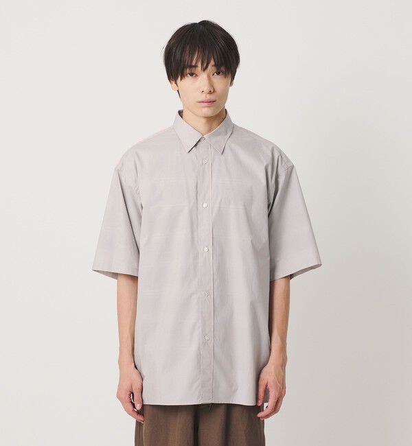 NICE WEATHER「＜NICE WEATHER＞プレーンオーバー ショートスリーブシャツ」|シャツ・ブラウス|