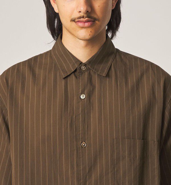 STEVEN ALAN「＜Steven Alan＞ AKIHA ストライプ レギュラーカラー ショートスリーブ シャツ」|シャツ・ブラウス|