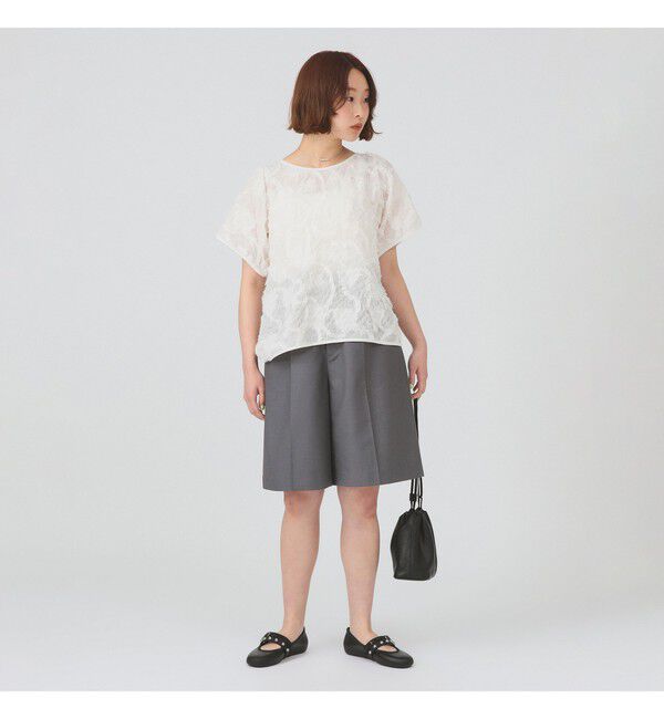 Ray BEAMS 「シュリンク ジャカード トップス」|Tシャツ・カットソー|