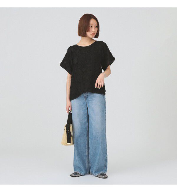 Ray BEAMS 「シュリンク ジャカード トップス」|Tシャツ・カットソー|