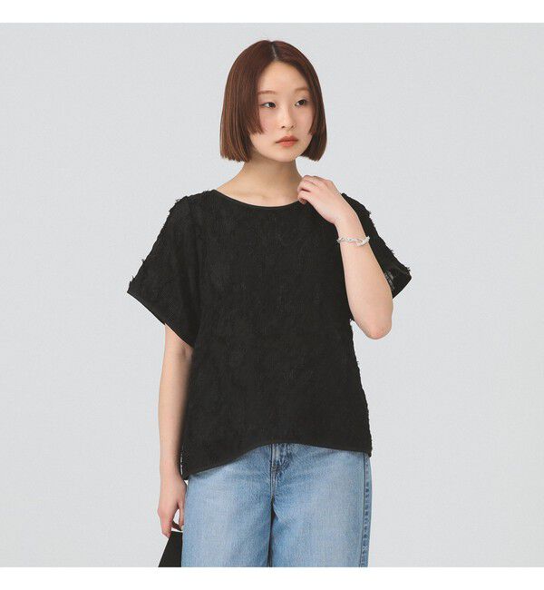 Ray BEAMS 「シュリンク ジャカード トップス」|Tシャツ・カットソー|