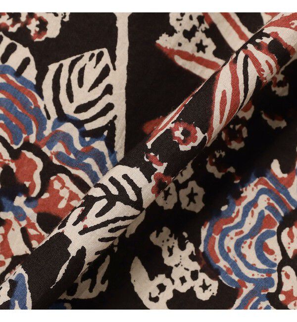 BEAMS PLUS「Open Collar Block Print ②」|シャツ・ブラウス|