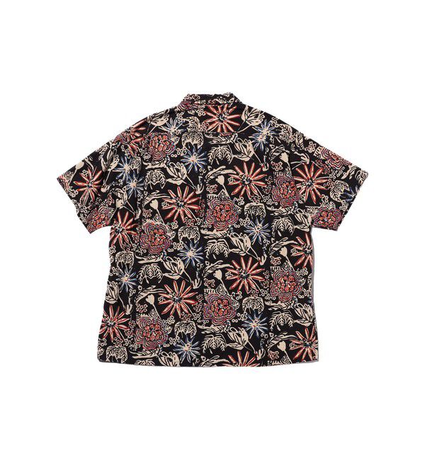 BEAMS PLUS「Open Collar Block Print ②」|シャツ・ブラウス|