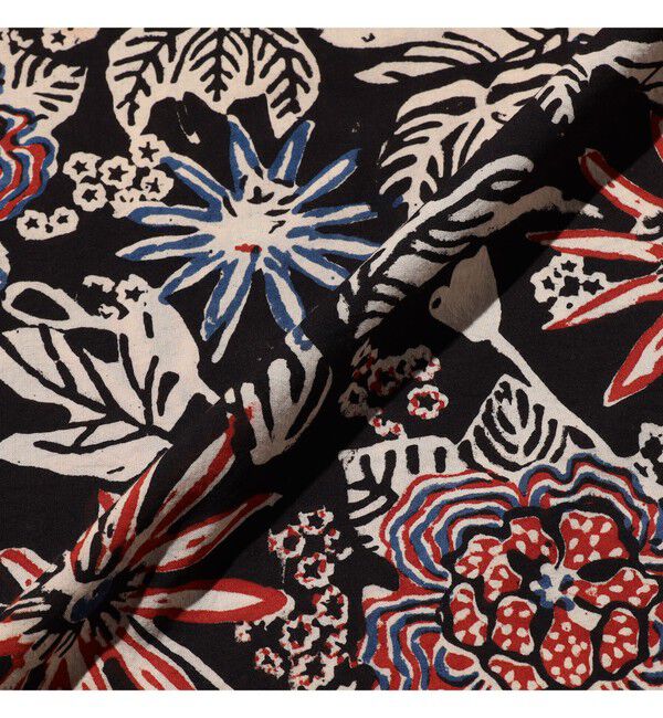 BEAMS PLUS「Open Collar Block Print ②」|シャツ・ブラウス|
