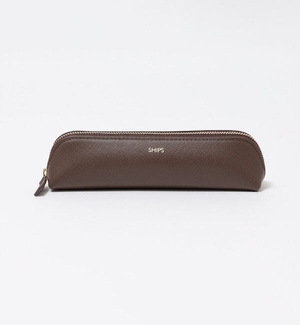 SHIPS「SHIPS:【SAFFIANO LEATHER】イタリアンレザー ペンケース」|その他|ブラウン