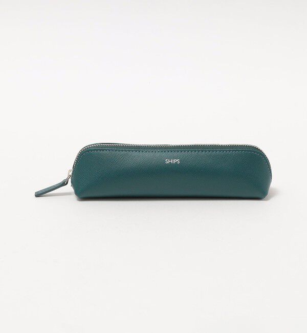 SHIPS「SHIPS:【SAFFIANO LEATHER】イタリアンレザー ペンケース」|その他|ダークグリーン