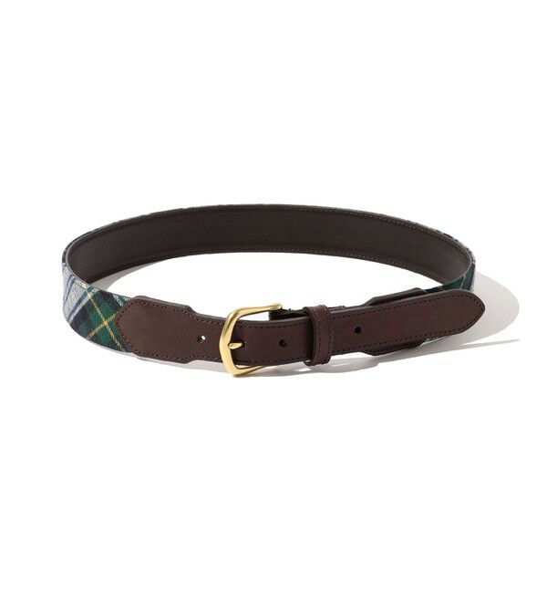 SHIPS「【SHIPS EXCLUSIVE】Southwick: F.H. WADSWORTH Leather Tab Belt」|ベルト|グリーン