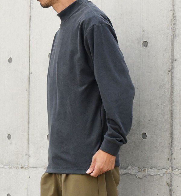 SHIPS any「【WEB限定】SHIPS any: ブラッシュド スムース モックネック Tシャツ(ロンT)◇」|Tシャツ・カットソー|