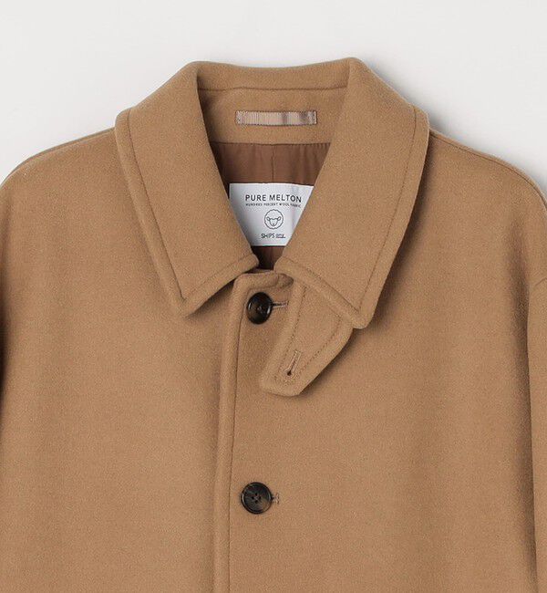 SHIPS any「SHIPS any: PURE WOOL MELTON ステンカラー コート 25AW◇」|ステンカラーコート|