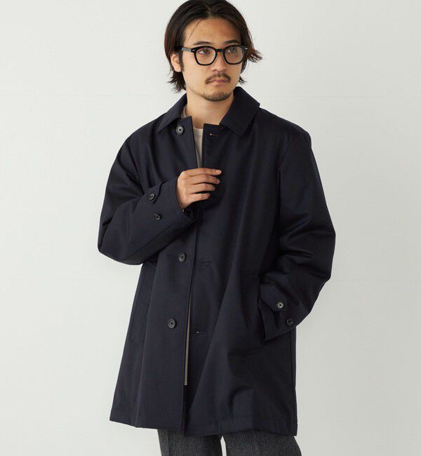 SHIPS Colors 「SHIPS Colors:〈撥水・防風〉sorona(R) 中綿 ステンカラーコート」|ステンカラーコート|ネイビー