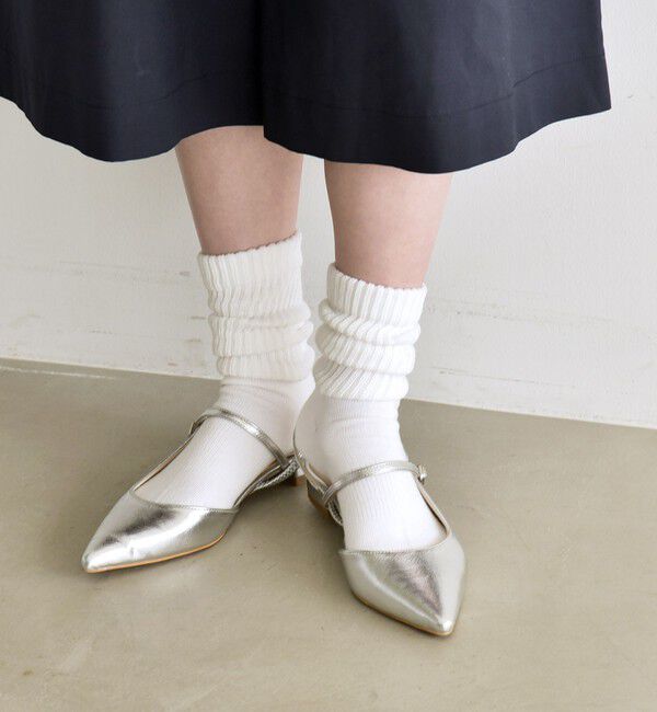 quaranciel「quaranciel: ポインテッド スリングバック フラット パンプス」|パンプス|