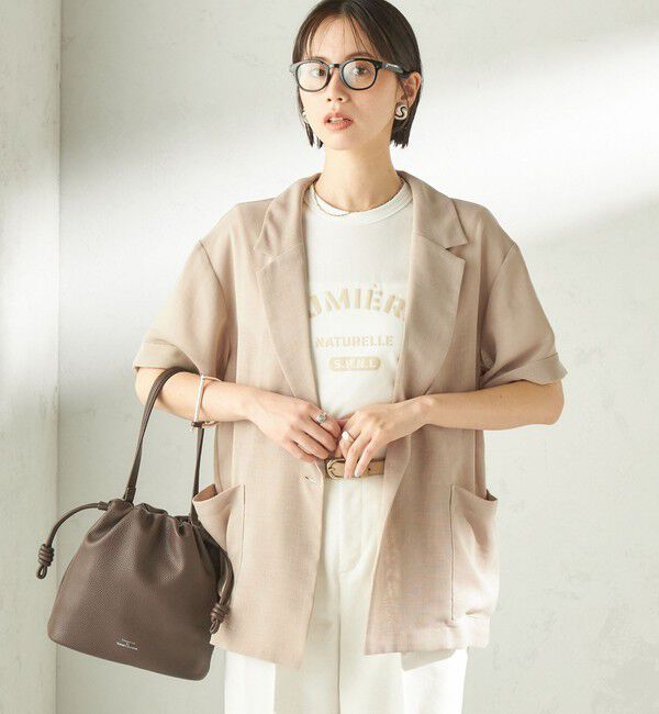SHIPS for women「〈手洗い可能〉麻調 メッシュ ジャケット シャツ」|シャツ・ブラウス|