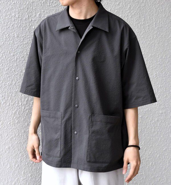 SHIPS any「SHIPS any:〈撥水/軽量/ストレッチ〉SOLOTEX(R) シアサッカー キャンプポケット シャツ◇」|シャツ・ブラウス|