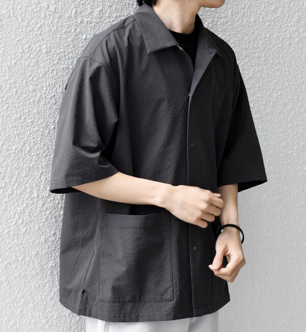 SHIPS any「SHIPS any:〈撥水/軽量/ストレッチ〉SOLOTEX(R) シアサッカー キャンプポケット シャツ◇」|シャツ・ブラウス|
