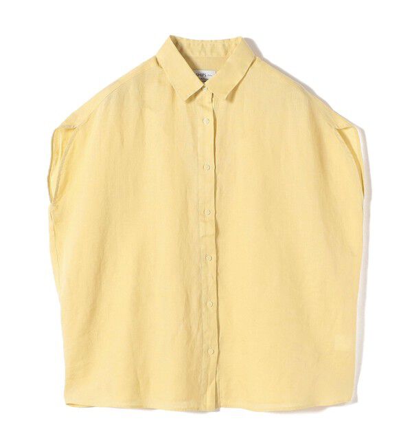 SHIPS Colors 「SHIPS Colors:〈洗濯機可能〉ユーロリネン (EURO Linen) フレンチスリーブ ビッグ シャツ◇」|シャツ・ブラウス|
