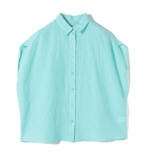 SHIPS Colors 「SHIPS Colors:〈洗濯機可能〉ユーロリネン (EURO Linen) フレンチスリーブ ビッグ シャツ◇」|シャツ・ブラウス|