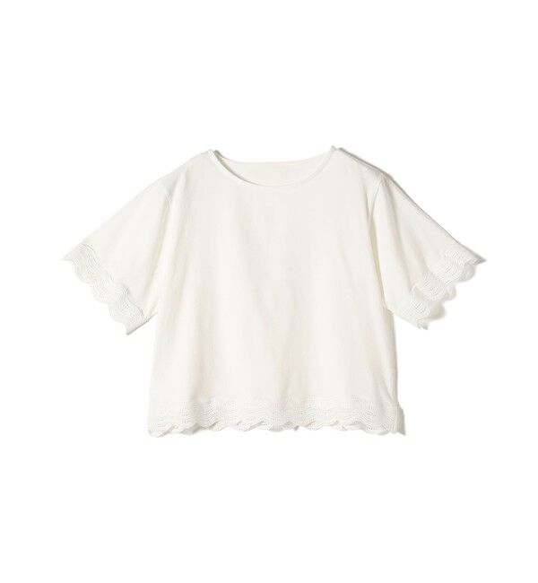 SHIPS Colors 「SHIPS Colors:〈洗濯機可能〉リンク レース コンビ TEE◇」|Tシャツ・カットソー|