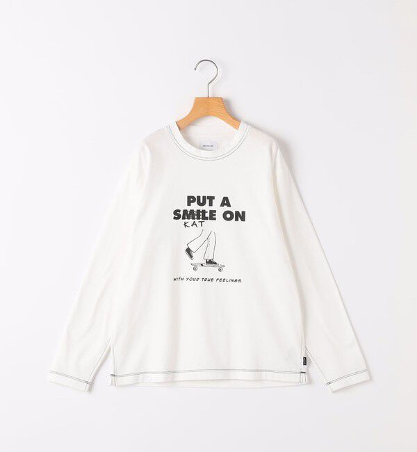 SHIPS KIDS「ARCH&LINE: 145～155cm /プリント 長袖 Tシャツ」|Tシャツ・カットソー|ホワイト