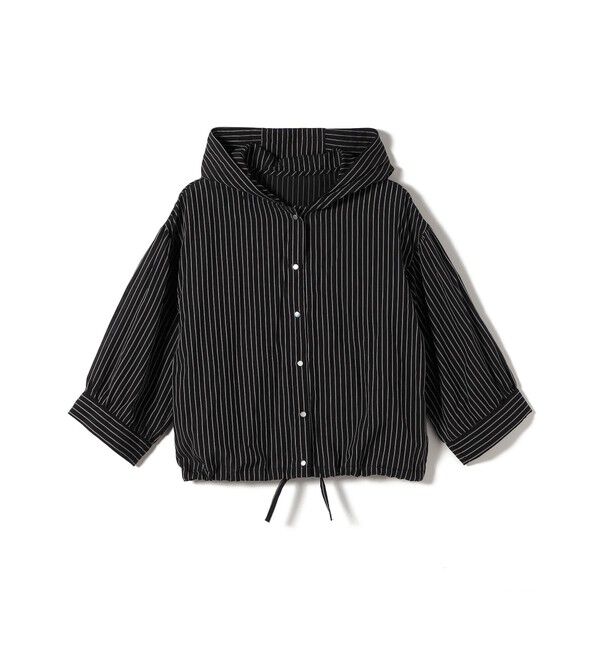 SHIPS for women「【WEB限定】〈手洗い可能〉シアー ストライプ フード 羽織り シャツ」|シャツ・ブラウス|