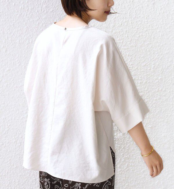 SHIPS for women「〈接触冷感/吸水速乾/防シワ/手洗い可能〉ツイル TEE ブラウス」|シャツ・ブラウス|