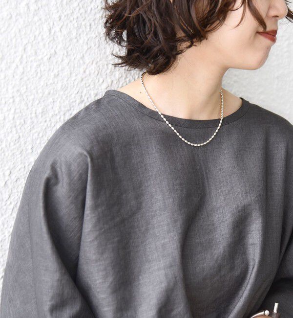 SHIPS for women「〈接触冷感/吸水速乾/防シワ/手洗い可能〉ツイル TEE ブラウス」|シャツ・ブラウス|グレー