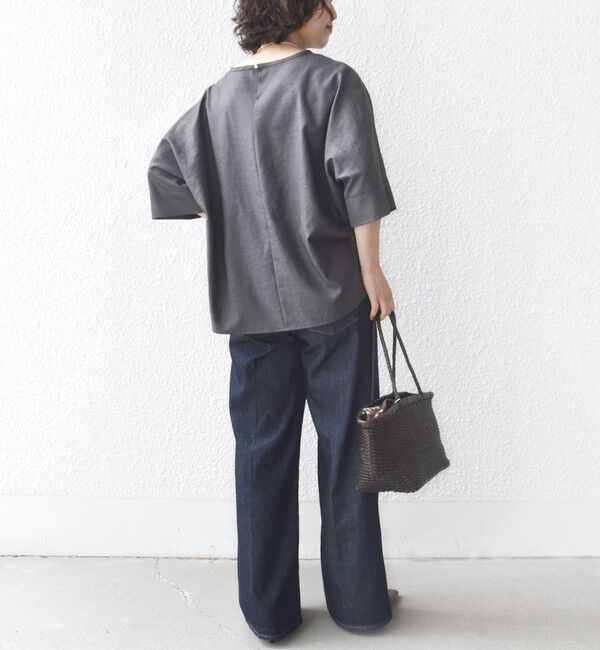 SHIPS for women「〈接触冷感/吸水速乾/防シワ/手洗い可能〉ツイル TEE ブラウス」|シャツ・ブラウス|