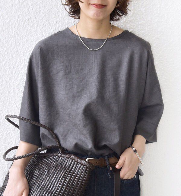 SHIPS for women「〈接触冷感/吸水速乾/防シワ/手洗い可能〉ツイル TEE ブラウス」|シャツ・ブラウス|