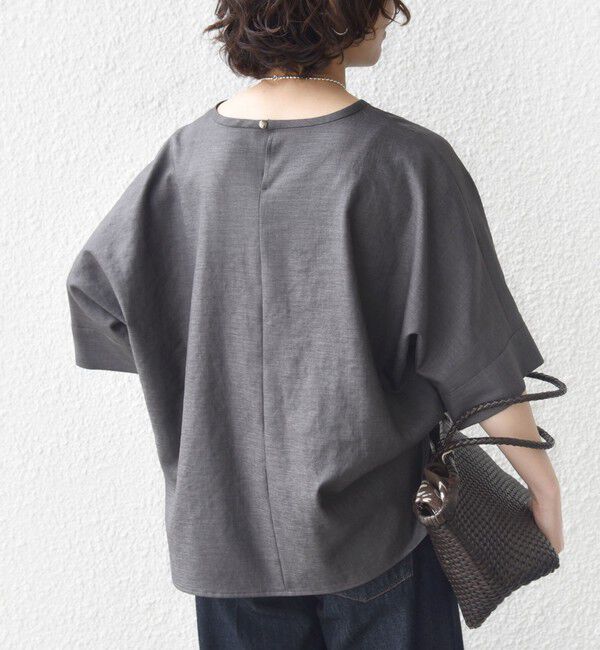 SHIPS for women「〈接触冷感/吸水速乾/防シワ/手洗い可能〉ツイル TEE ブラウス」|シャツ・ブラウス|