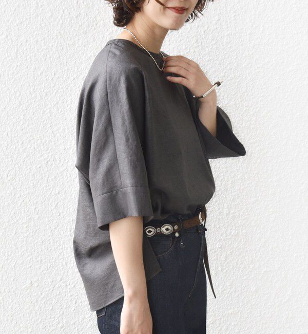 SHIPS for women「〈接触冷感/吸水速乾/防シワ/手洗い可能〉ツイル TEE ブラウス」|シャツ・ブラウス|