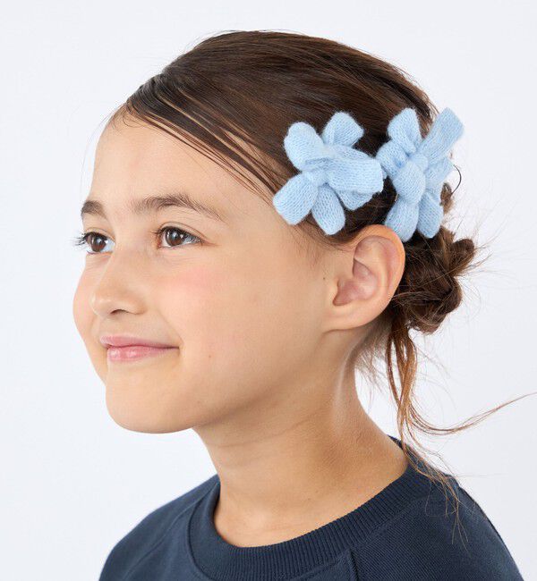 SHIPS KIDS「SHIPS KIDS:リボン モチーフ ニット ヘアクリップ セット」|その他|
