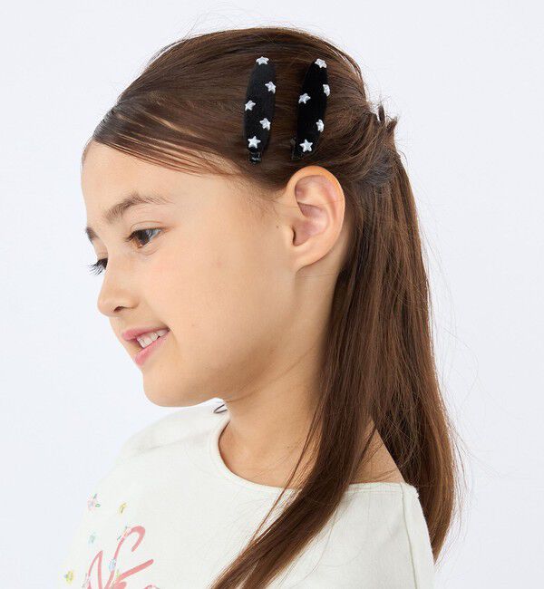 SHIPS KIDS「SHIPS KIDS:ベロア (ポリエステル) スター ヘアクリップ セット」|その他|