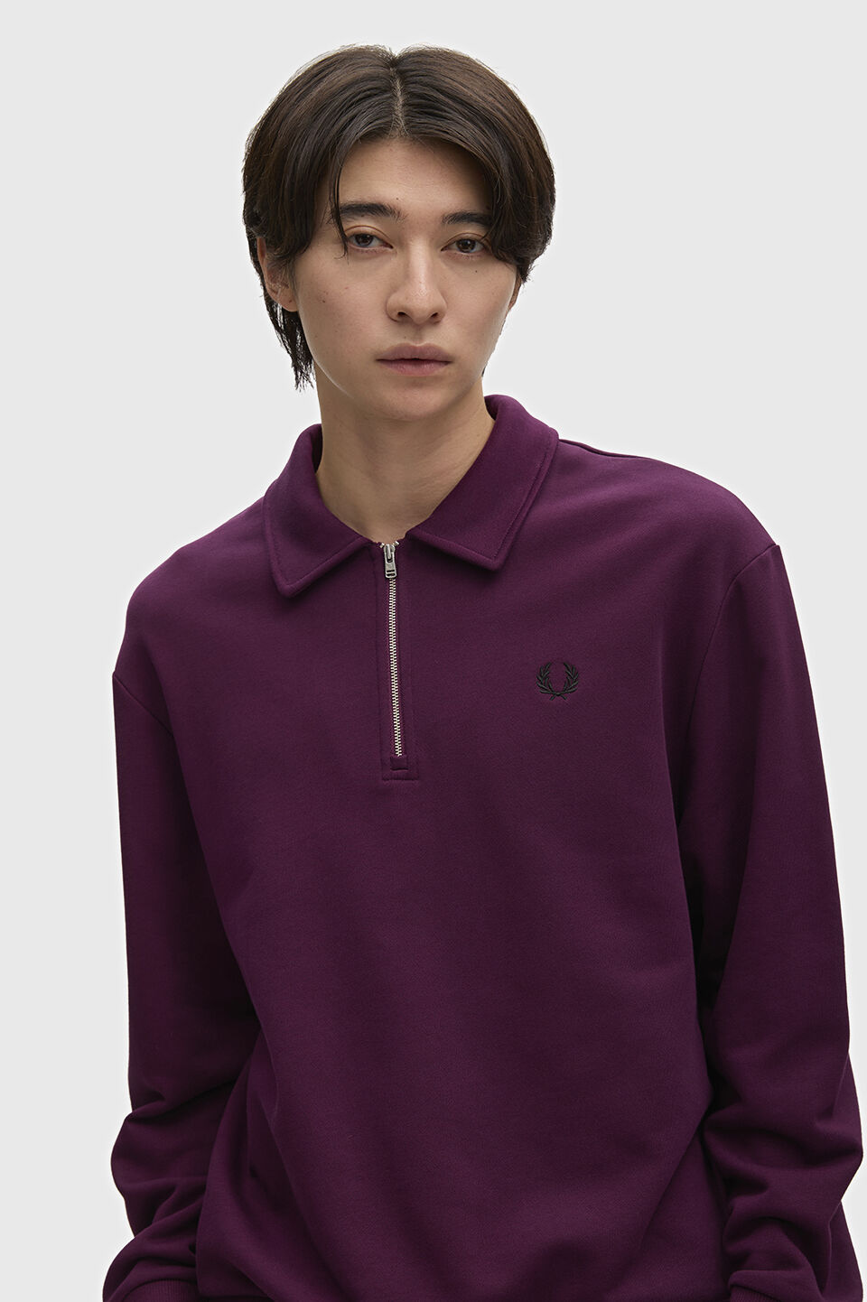FRED PERRY 「FRED PERRY／Half Zip Collared Sweatshirt／ハーフジップカラースウェットシャツ」|スウェット・ジャージ|