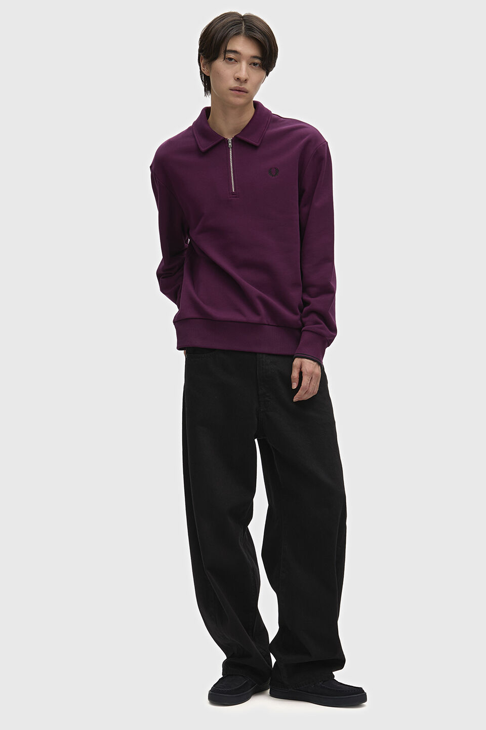 FRED PERRY 「FRED PERRY／Half Zip Collared Sweatshirt／ハーフジップカラースウェットシャツ」|スウェット・ジャージ|
