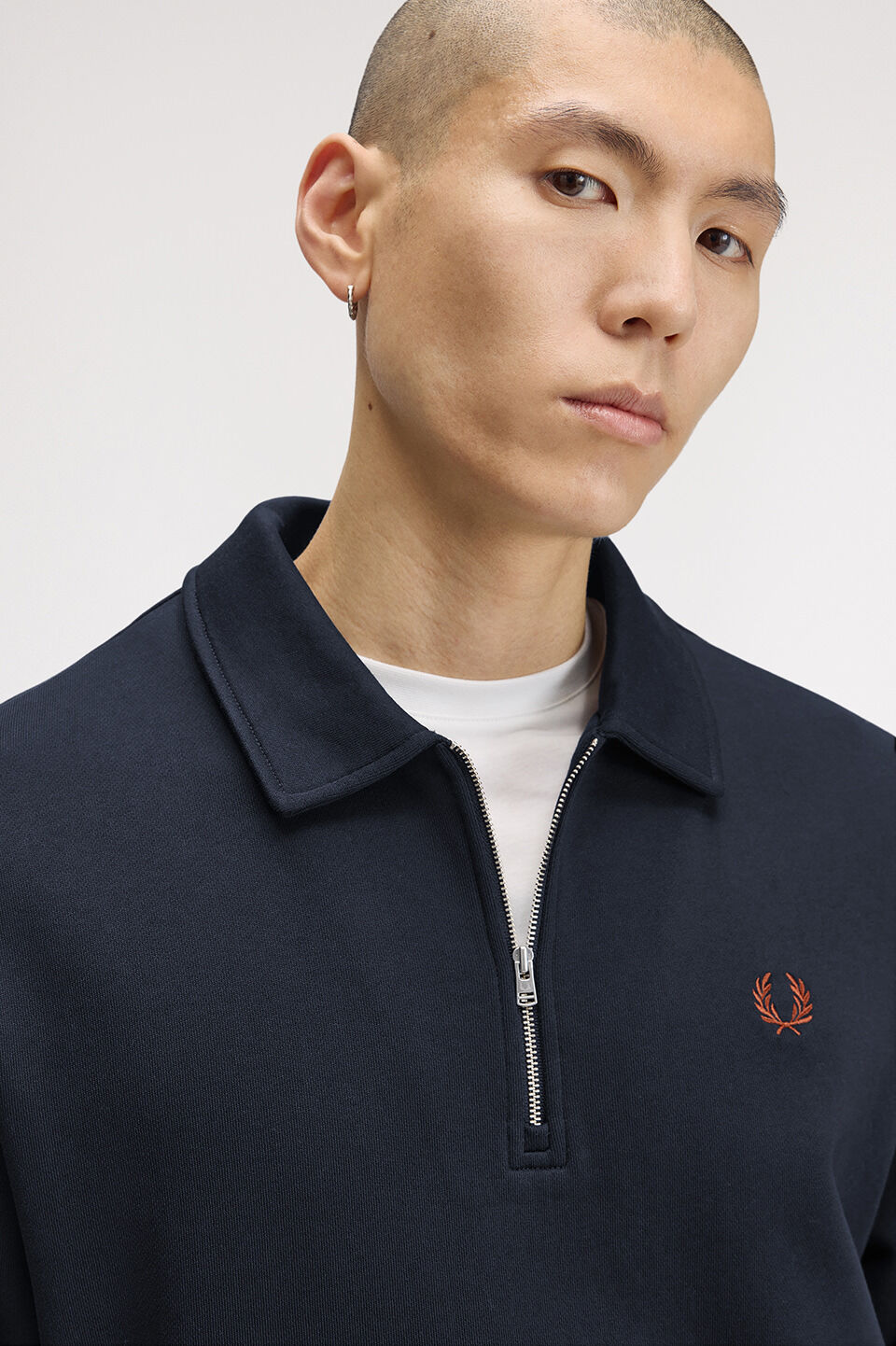FRED PERRY 「FRED PERRY／Half Zip Collared Sweatshirt／ハーフジップカラースウェットシャツ」|スウェット・ジャージ|