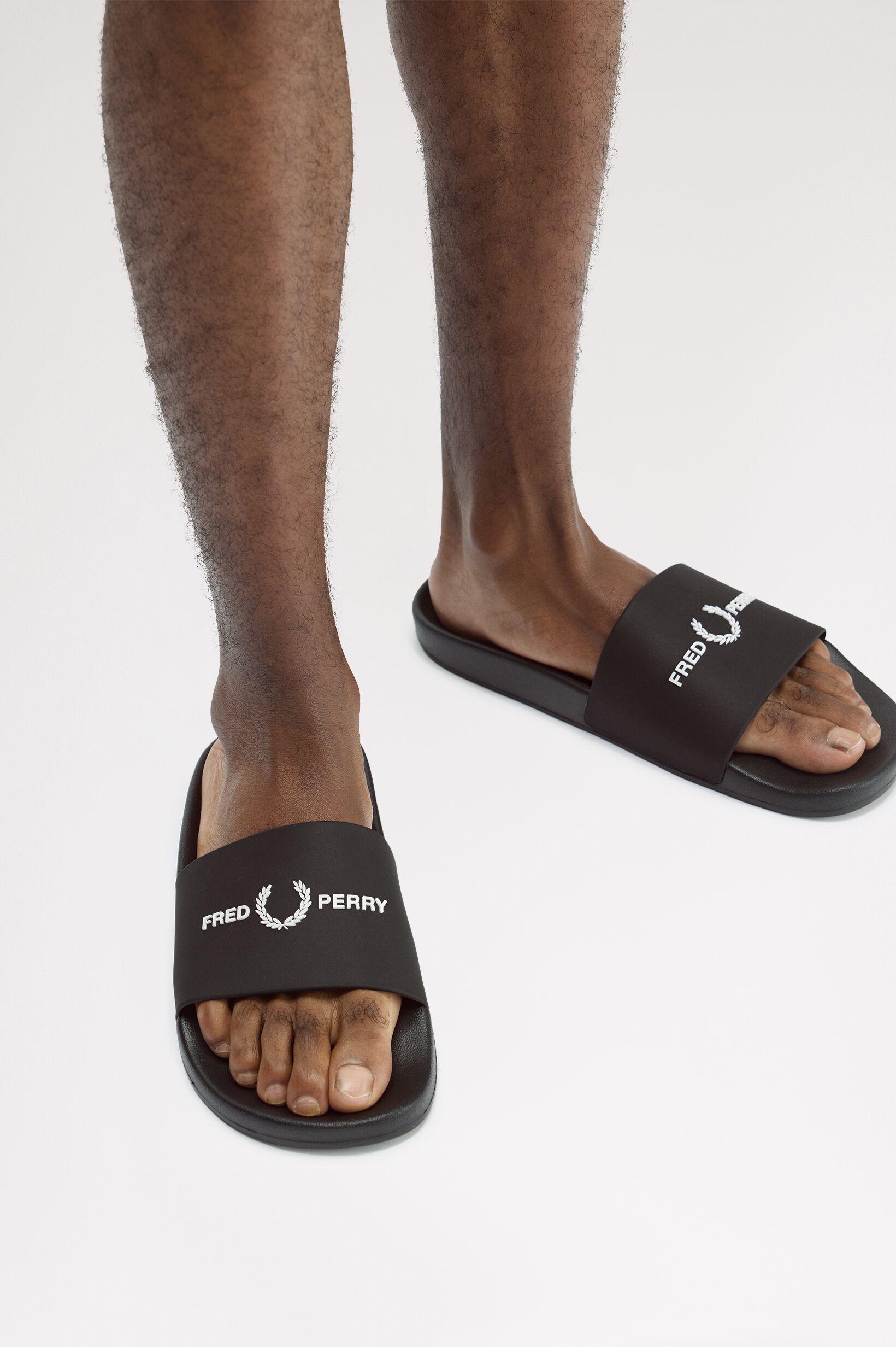FRED PERRY 「Branded Slider／ロゴスライダーサンダル」|その他|BLACK
