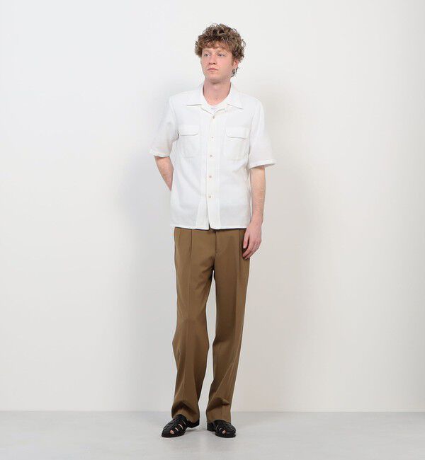 TOMORROWLAND MENS「【別注】Salvatore Piccolo BRYAN コットンメッシュ ダブルポケットオープンカラー ハーフスリーブシャツ」|シャツ・ブラウス|
