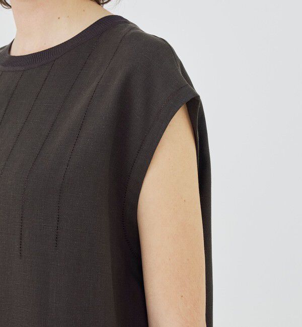 GALERIE VIE「リブコンビフレンチリネン フレンチスリーブワンピース」|ワンピース|