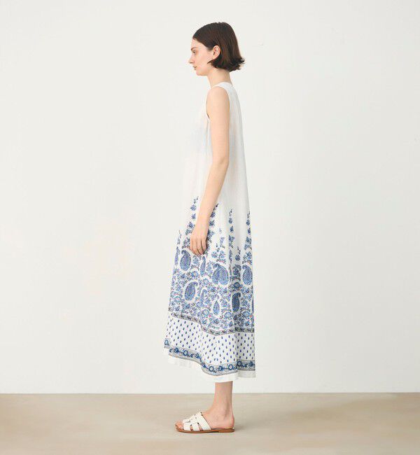SOULEIADO「コットンパネルエンブロイダリー サックワンピース」|ワンピース|