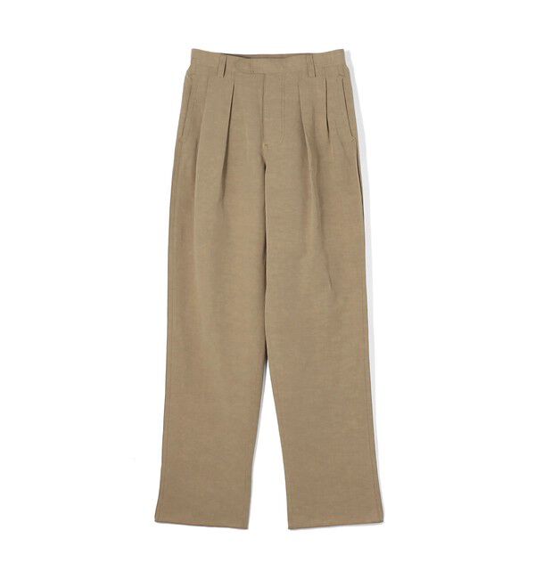 TOMORROWLAND MENS「リネンコットン 2タック ペグトップテーパードパンツ」|その他|47 ベージュ