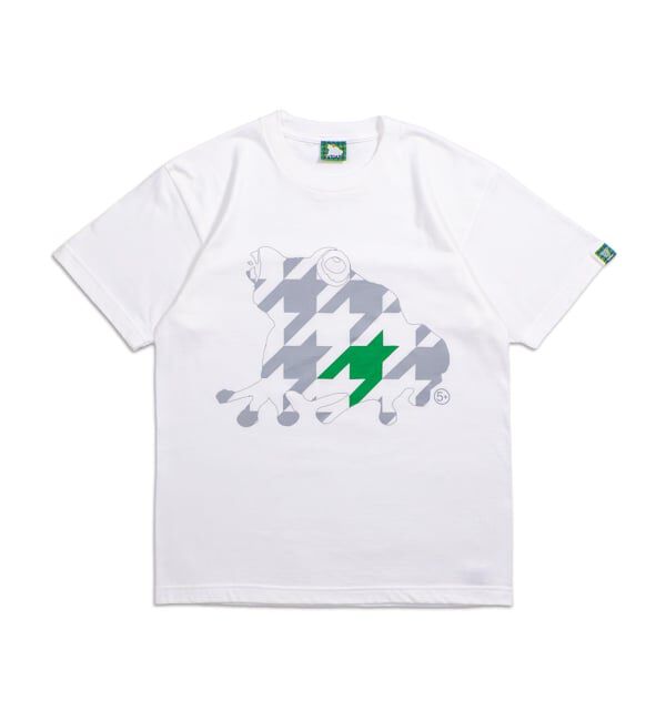 JOINT WORKS「SAGE / セイジ Houndstooth SAGE FROG Tee」|Tシャツ・カットソー|ホワイト