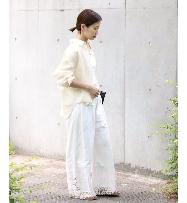 IENA「《追加》リネンワイドショートシャツ」|シャツ・ブラウス|