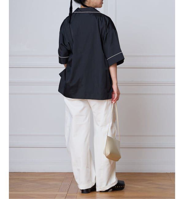 IENA LA BOUCLE「IENA LA BOUCLE サテン半袖シャツ」|シャツ・ブラウス|
