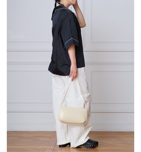 IENA LA BOUCLE「IENA LA BOUCLE サテン半袖シャツ」|シャツ・ブラウス|