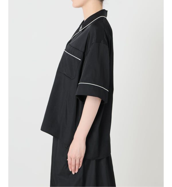 IENA LA BOUCLE「IENA LA BOUCLE サテン半袖シャツ」|シャツ・ブラウス|