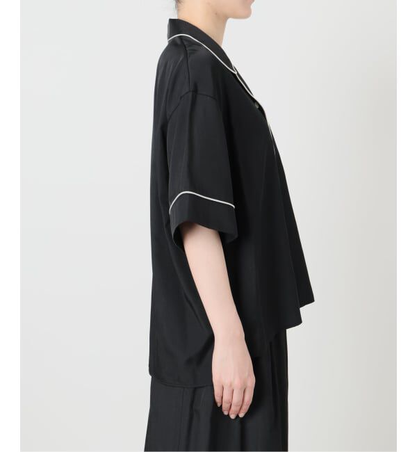 IENA LA BOUCLE「IENA LA BOUCLE サテン半袖シャツ」|シャツ・ブラウス|