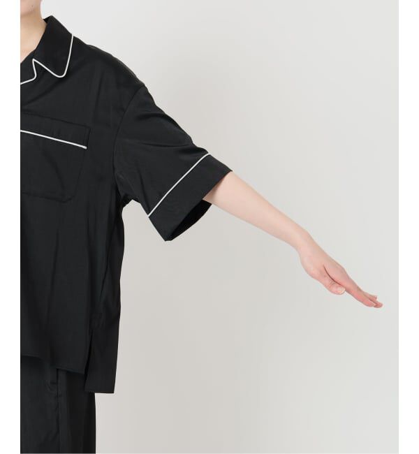 IENA LA BOUCLE「IENA LA BOUCLE サテン半袖シャツ」|シャツ・ブラウス|