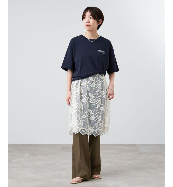 IENA「《一部店舗限定/UVカット/防シワ》DRYストレッチ スリムフレアパンツ」|スラックス|