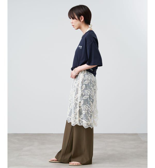 IENA「《一部店舗限定/UVカット/防シワ》DRYストレッチ スリムフレアパンツ」|スラックス|