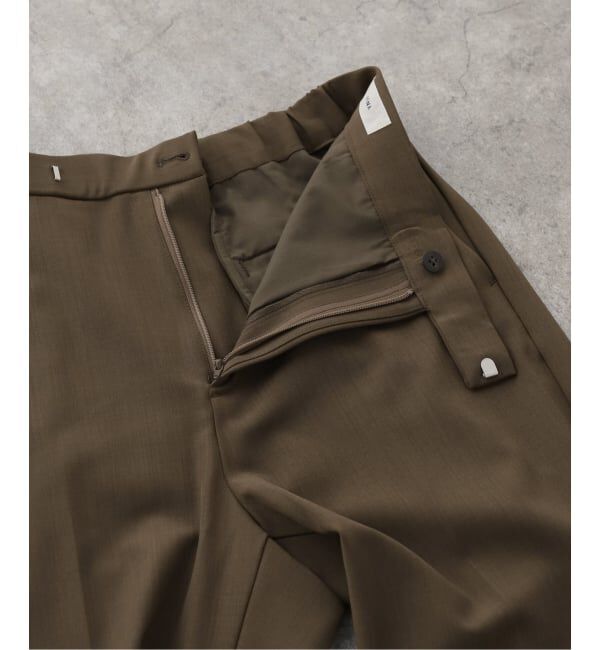 IENA「《一部店舗限定/UVカット/防シワ》DRYストレッチ スリムフレアパンツ」|スラックス|
