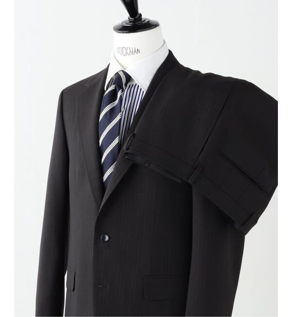 EDIFICE「OLIVER 2ボタン DORMEUIL (ストライプ)」|スーツ|ブラウン A